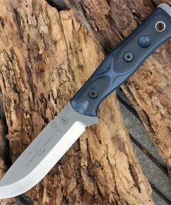 TOPS BROS154BB B.O.B. Fieldcraft, 4.75" 154CM Plain Blade, Black/Blue G-10 Handle-Kydex Sheath