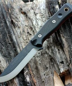 TOPS BROSBLK10 B.O.B. Fieldcraft, 4.625" 1095 Plain Blade, Black G-10 Handle-Kydex Sheath