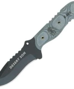 Tops Desert Son, Black linen micarta handles