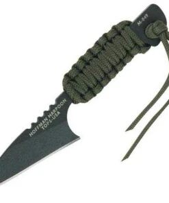 Tops Hoffman Harpoon Mini, OD Green Cord Wrapped, Leather Neck Sheath