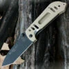 TOPS MIL-SPIE 3.5, 3.5" N690Co Plain Tanto Blade, Coyote Tan Aluminum Handle