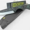TOPS Knives Scandi Fixed Blade, 1095 High Carbon Steel, Green/Black G-10 Handle