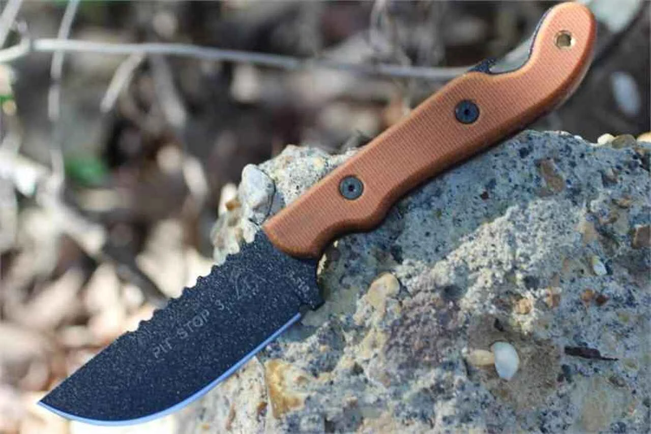 Tops Pit Stop 3, 1095 High Carbon Steel, Tan Canvas Handle 1 Tops Pit Stop 3, 1095 High Carbon Steel, Tan Canvas Handle