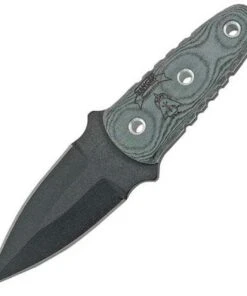 Tops Ranger Short Stop, Black Linen Micarta, Kydex Belt Clip Sheath