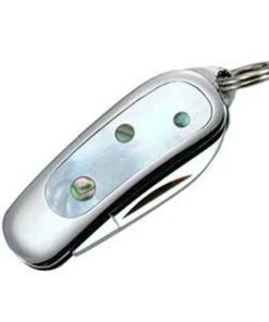 Moki Mini Pendant, White M.O.P. w/Abalone Dots, Plain Edge