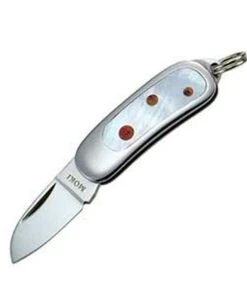 Moki Mini Pendant, White M.O.P. w/Apple Coral Dots, Plain