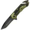 United Cutlery United Assisted Opening Folder, with Green Tank Cutout