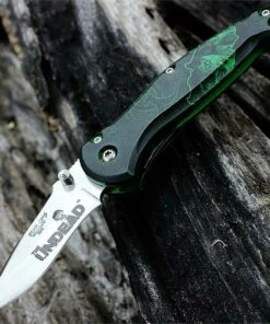 Bear Ops BC37002 The Undead Series, 2.5" 14C28N SS Plain Blade, Reaper Z Aluminum Handle