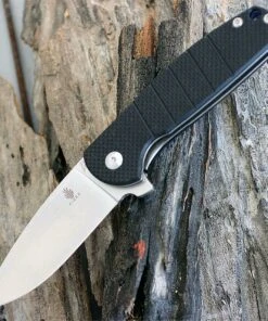 Kizer Cutlery V3471A1 Gemini Flipper, 3.13 in. VG-10 Blade, Black G10 Handle LinerLock