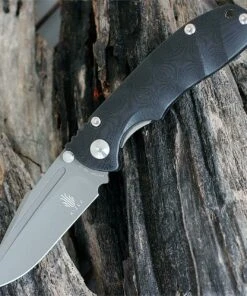 Kizer Cutlery Kizer V4412A1 Bolt Vanguard Series 3.5 in. VG-10 Black G-10 Folder