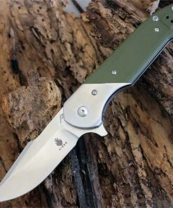 Kizer Cutlery V4467A2 Matt Degnan Vanguard Kane, 3.48" VG10 Blade, Green G10 Handle Liner-lock flipper