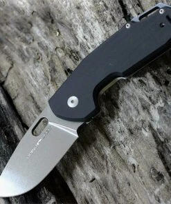 Viper Knives Vox Odino, 5918GB, 3" N690Co Stonewash Drop Point Blade, Black G-10 Handle, Titanium Frame Lock