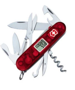 Victorinox Swiss Army Traveller Lite, Ruby Handle, Digital Clock