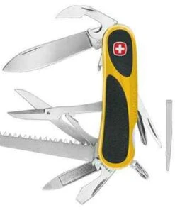 Victorinox Swiss Army Victorinox Evolution Grip S18 Yellow Swiss Army Knife, 15 Functions, Yellow & Black