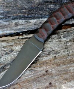 Winkler Knives Belt Knife 9.25" Fixed Blade Sculpted Maple Handle