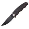 SOG-TAC ST-02 Automatic, 3.5" AUS-8 Black TiNi Plain Blade, Black Aluminum Handle