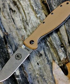 BRK Zancudo Folder, Stonewash Blade,Coyote Brown Handle, Design by Esee Knives