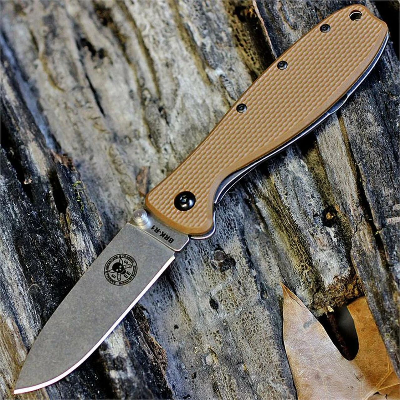 BRK Zancudo Folder, Stonewash Blade,Coyote Brown Handle, Design by Esee Knives 1 BRK Zancudo Folder, Stonewash Blade,Coyote Brown Handle, Design by Esee Knives