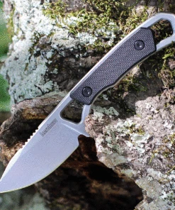 Kershaw Knives Kershaw Brace Neck Knife 2085, 2.0" 8Cr13MoV Stonewashed Blade, Stainless Steel Handle