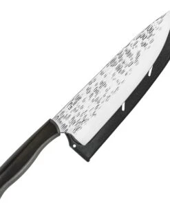 Kershaw Knives Kershaw Inspire Chefs Knife, 8" Hammered 4116 Stainless Blade, Black Synthetic Handle