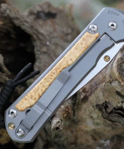 Chris Reeve Large Sebenza 31 Box Elder Inlay, 3.61" CPM S45VN Stonewashed Drop Point Blade, Matt-Blasted Handle(L31-1108) -Knifeworks Sales Store l31 1108.2 34937.1631629271