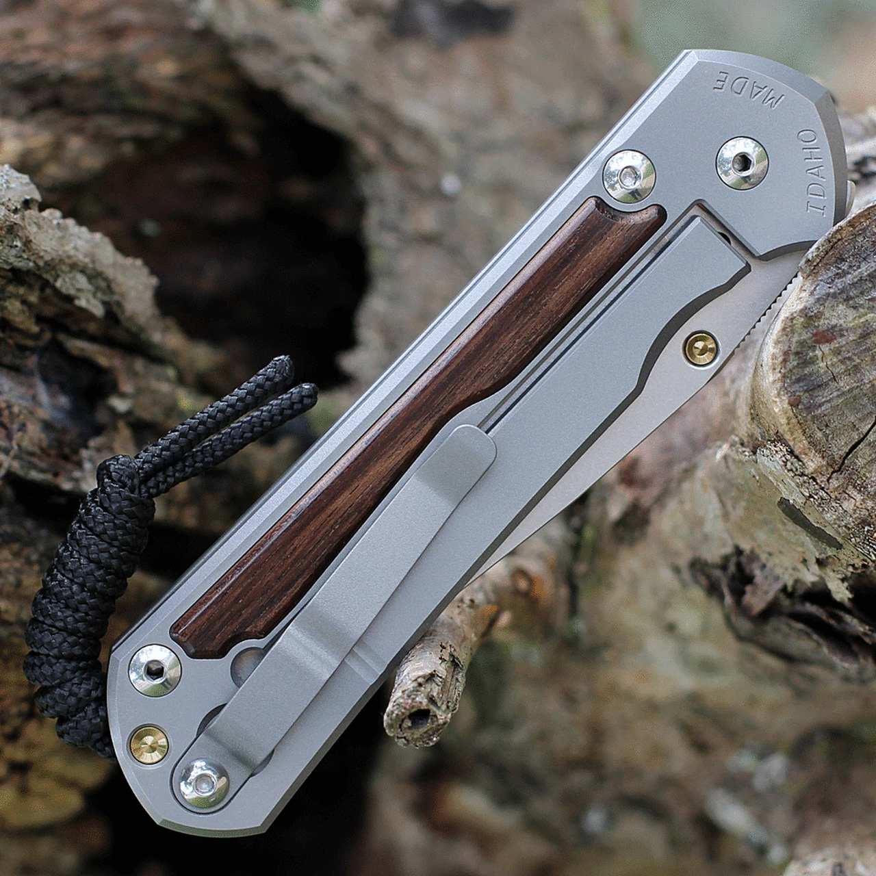 Chris Reeve Large Sebenza 31 Macassar Ebony Inlay, 3.61" CPM S45VN Stonewashed Drop Point Blade, Matt-Blasted Handle(L31-1116) 4 Chris Reeve Large Sebenza 31 Macassar Ebony Inlay, 3.61" CPM S45VN Stonewashed Drop Point Blade, Matt-Blasted Handle(L31-1116) - Image 4