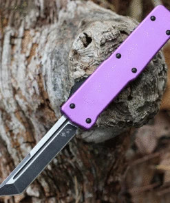 Templar Knife Co. Templar Premium Lightweight Small OTF -Alum. Purple (3" D2 Blk Tanto) SA-AP-22-1