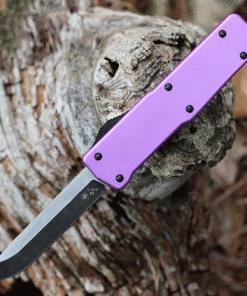 Templar Knife Co. Templar Premium Lightweight Small OTF -Alum. Purple (3" D2 Blk Drop Point) SA-AP-32-1