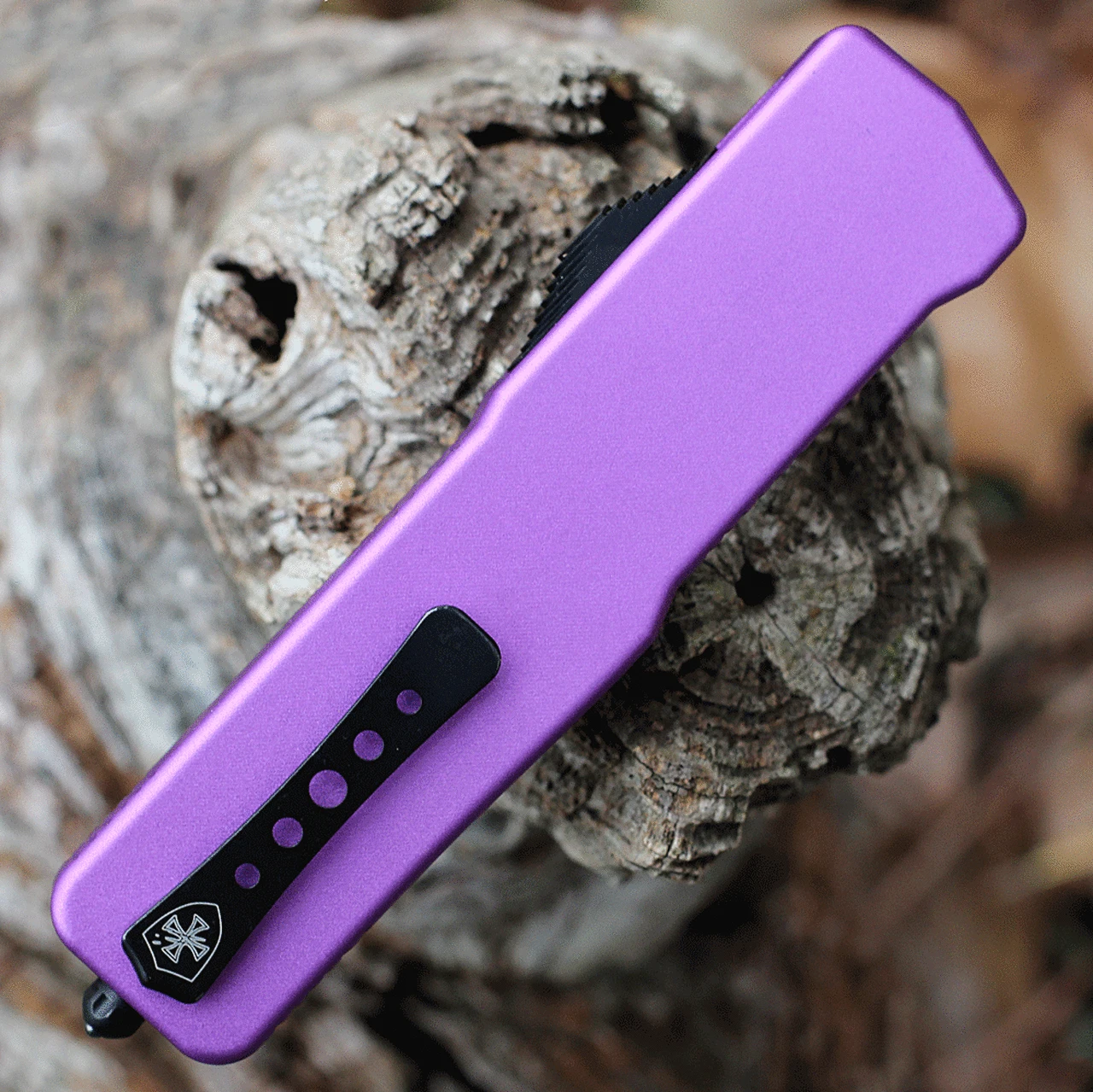 Templar Knife Co. Templar Premium Lightweight Small OTF -Alum. Purple (3" D2 Blk Tanto) SA-AP-22-1 4 Templar Knife Co. Templar Premium Lightweight Small OTF -Alum. Purple (3" D2 Blk Tanto) SA-AP-22-1 - Image 4