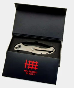 Halfbreed Blades Halfbreed Large Bush Folder - Ranger Green Ti (4.13" S35VN Black) LBF-01OD -Knifeworks Sales Store lbf 01 odg box wfjleplwowtq 84577.1629748249