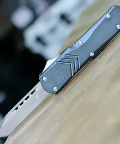 CobraTec Knives LGYFS-XLTNS Large FS-X Grey, 3.50" D2 Steel Tanto Blade, Anodized Aviation Aluminum Handle