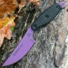 TOPS Knives LIONELT Lioness Elite, Purple Cerakote Blade, Black G10 Handles, Black Kydex Sheath