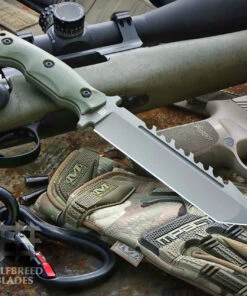 Halfbreed Blades Halfbreed Large Survival Knife - Ranger Green G-10 (6.89" K110 Tanto) LSK-02OD