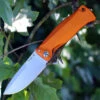 LionSteel Lion Steel SR-11 Aluminium Orange SR11AOS, 3.70" Sleipner Plain Blade