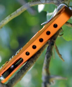 LionSteel Lion Steel SR-11 Aluminium Orange SR11AOS, 3.70" Sleipner Plain Blade -Knifeworks Sales Store lstsr11aos.5 18607.1566585878