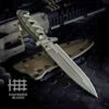 Halfbreed Blades Halfbreed Medium Infantry Knife - Ranger Green G-10 (6.49" D2 Ranger Green Plain) MIK-01P OD