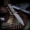 Halfbreed Blades Halfbreed Medium Infantry Knife - Ranger Green G-10 (5.31" D2 Coated) MIK-03 OD
