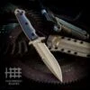 Halfbreed Blades Halfbreed Medium Infantry Knife - Black G-10 (5.31" D2 Dark Earth) MIK-03 DE