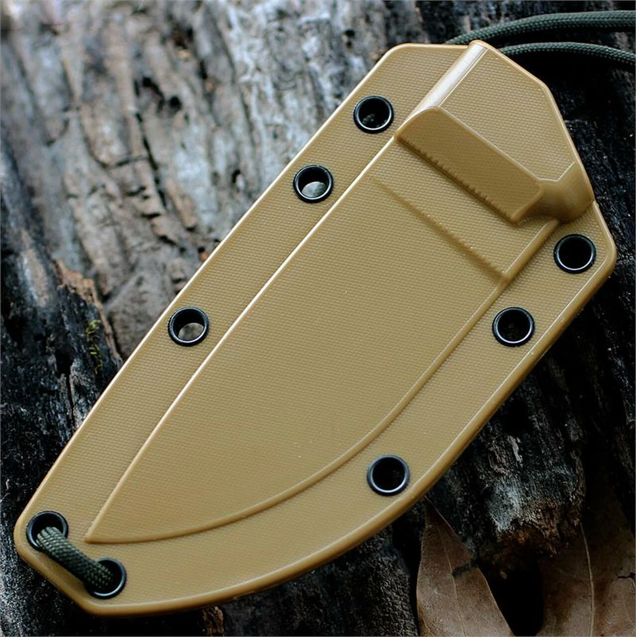 ESEE Knives ESEE 3PM-MB Plain Edge, Modified Pommel, Coyote Brown Molded Sheath w/ Black Molle Back 2 ESEE Knives ESEE 3PM-MB Plain Edge, Modified Pommel, Coyote Brown Molded Sheath w/ Black Molle Back - Image 2