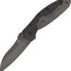 Nemesis NK-15 MANX Framelock Folder, 3.0 in VG-10 Black Plain Blade, Black Anodized Handle