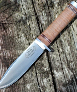 Fallkniven Frey Northern Light (5.13" Satin VG10) Stacked Leather - Leather Sheath NL4L