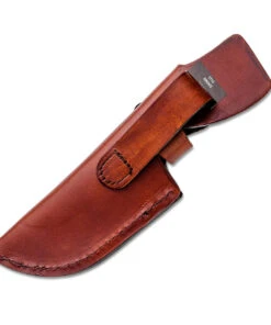 Ontario Knife Co. Hiking Knife 8187, 3.4" 420HC Satin Plain Blade, Brown & Black Micarta Handle, Brown Leather Sheath -Knifeworks Sales Store on8187 1 17058.1621285782