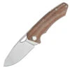 PMP Knives PMP Spartan Front Flipper - Brown Micarta (3.25" N690 SW) SPRTNMBR