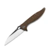 QSP Knife QSP Locust Brown Micarta (3.8” 154CM Black/Satin) QS117-A