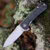 QSP Knife Hawk Linerlock QS131-A, 3.225" Damascus Plain Blade, Carbon Fiber Handle