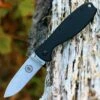 BRK Zancudo BRKR2, 2.94", Plain Edge, Drop Point Blade, Stonewash D2 Steel, Design by Esee Knives, Black Handle