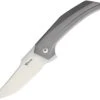 Reate Knives 015 Star Boy Framelock Bead Blast Titanium, 3.25 in RWL 34 Steel Plain Blade