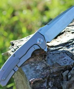 Reate Knives 01 Mini Horizon Framelock Bead Blast Titanium w/Carbon Fiber Inlay, 3.5 in M390 Plain Blade -Knifeworks Sales Store rea01 2 16998.1566585955