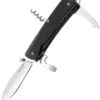 Ruike Criterion Collection S21B, 2.1" 12C27 Plain Blade, Black G-10 Handle