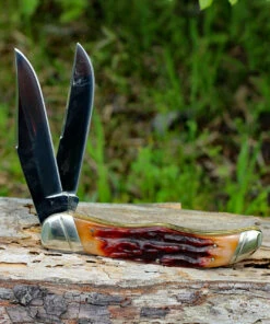 Rough Ryder 1804 Folding Hunter, 4" 440A SS Blade, Brown Stag Bone Handle -Knifeworks Sales Store rr1804.3 78367.1566586282